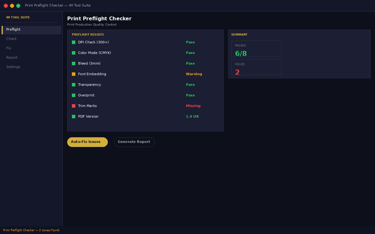 Print Preflight Checker screenshot