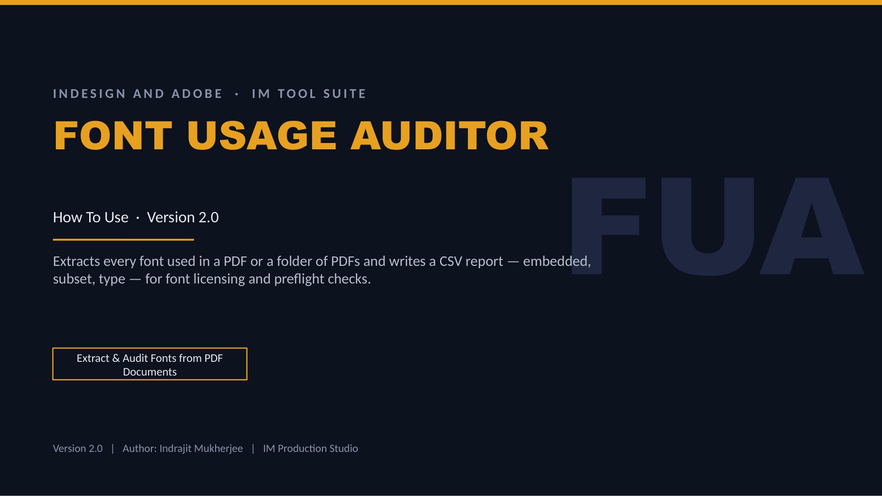 Font Usage Auditor
