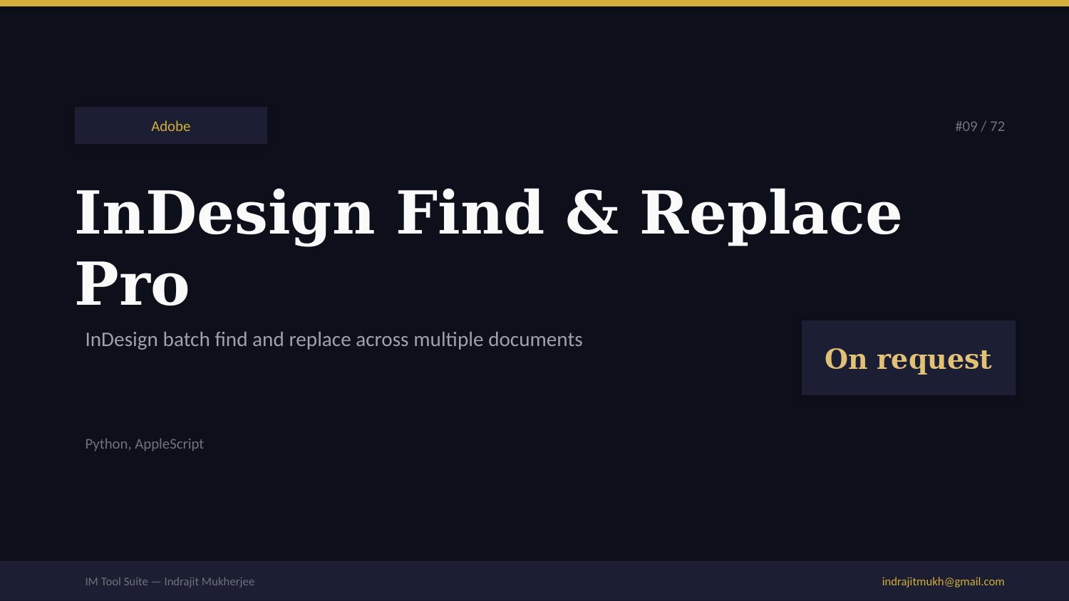 InDesign Find & Replace Pro