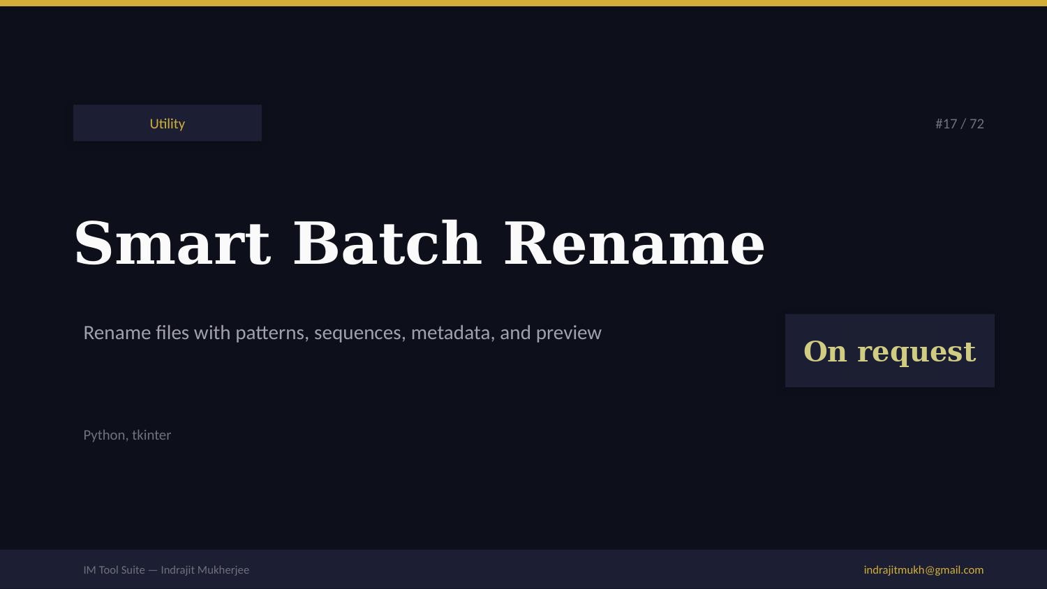 Smart Batch Rename