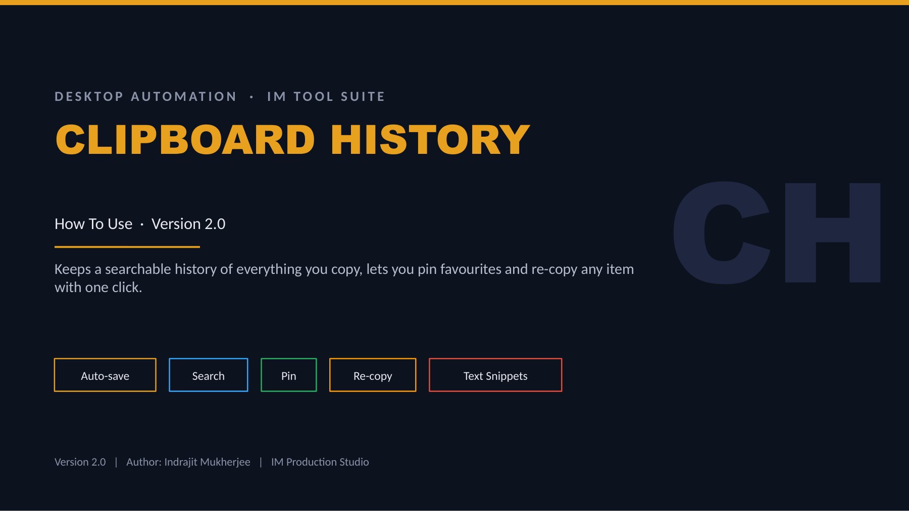 Clipboard History Manager