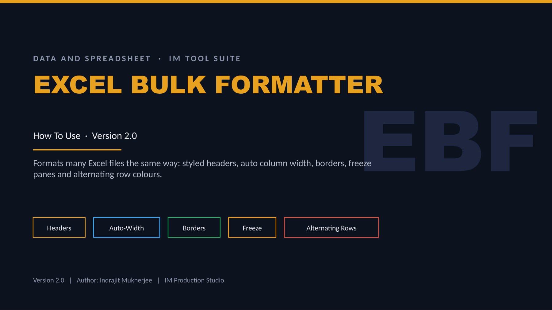 Excel Bulk Formatter
