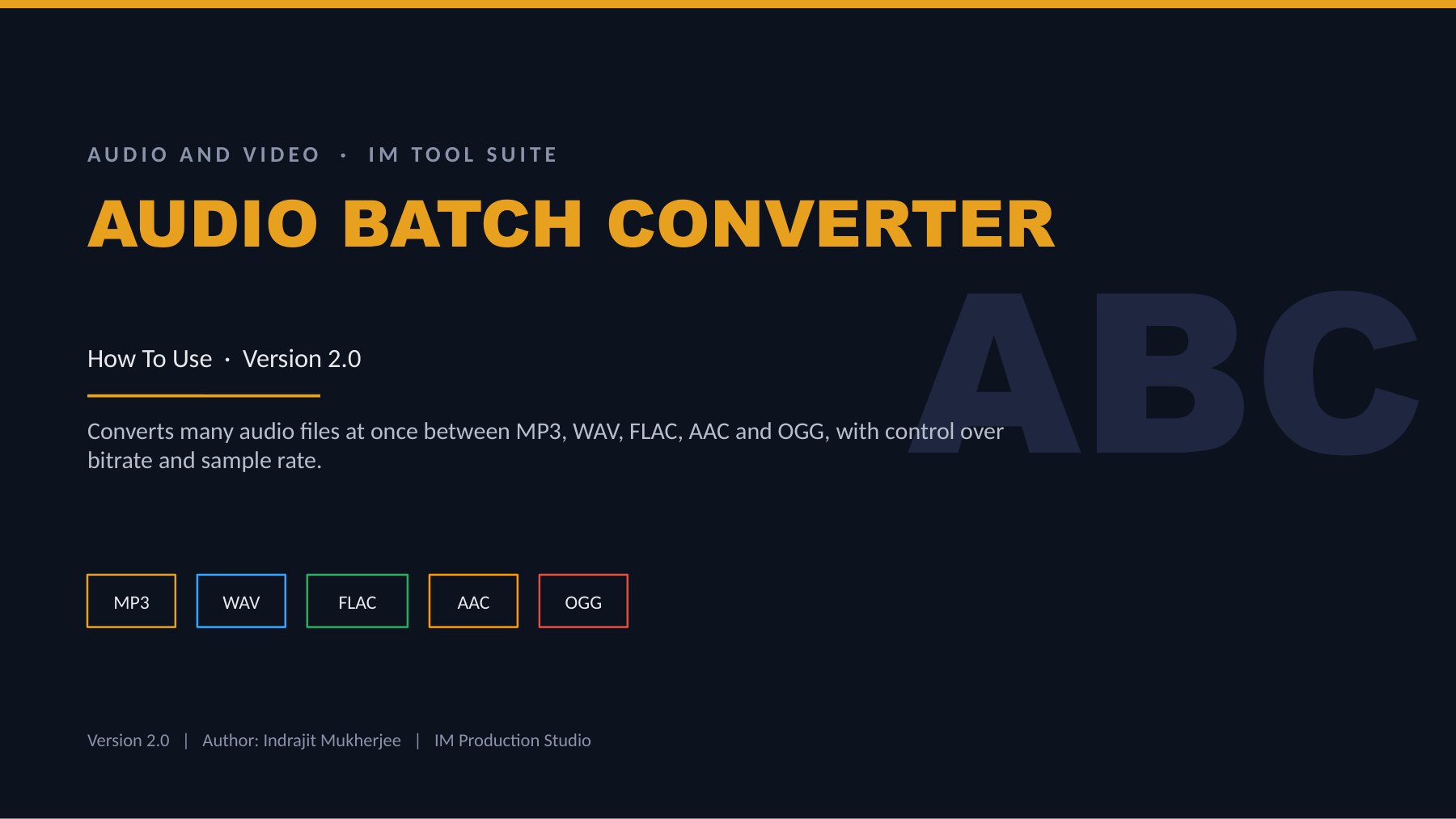 Audio Batch Converter