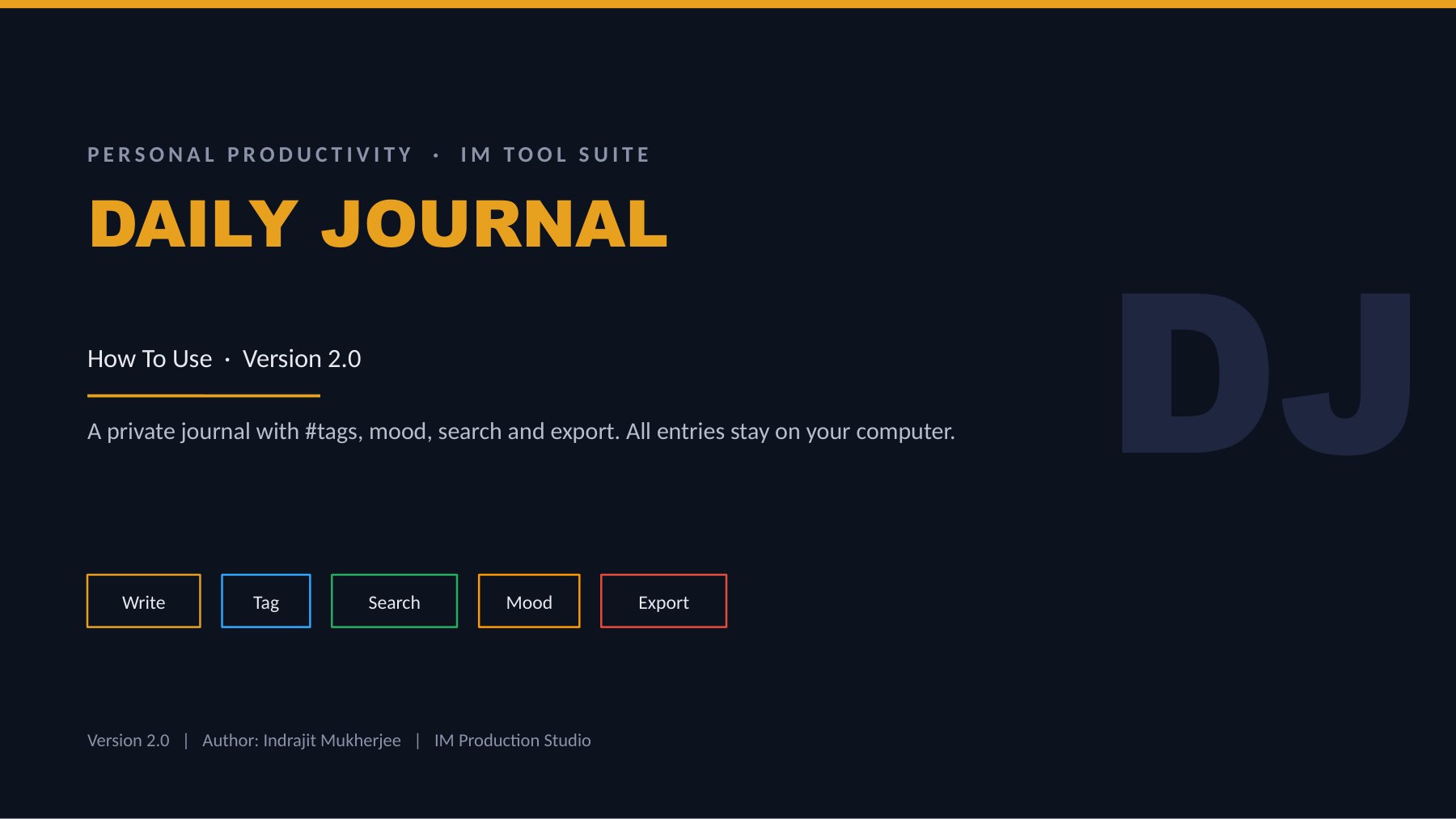 Daily Journal App