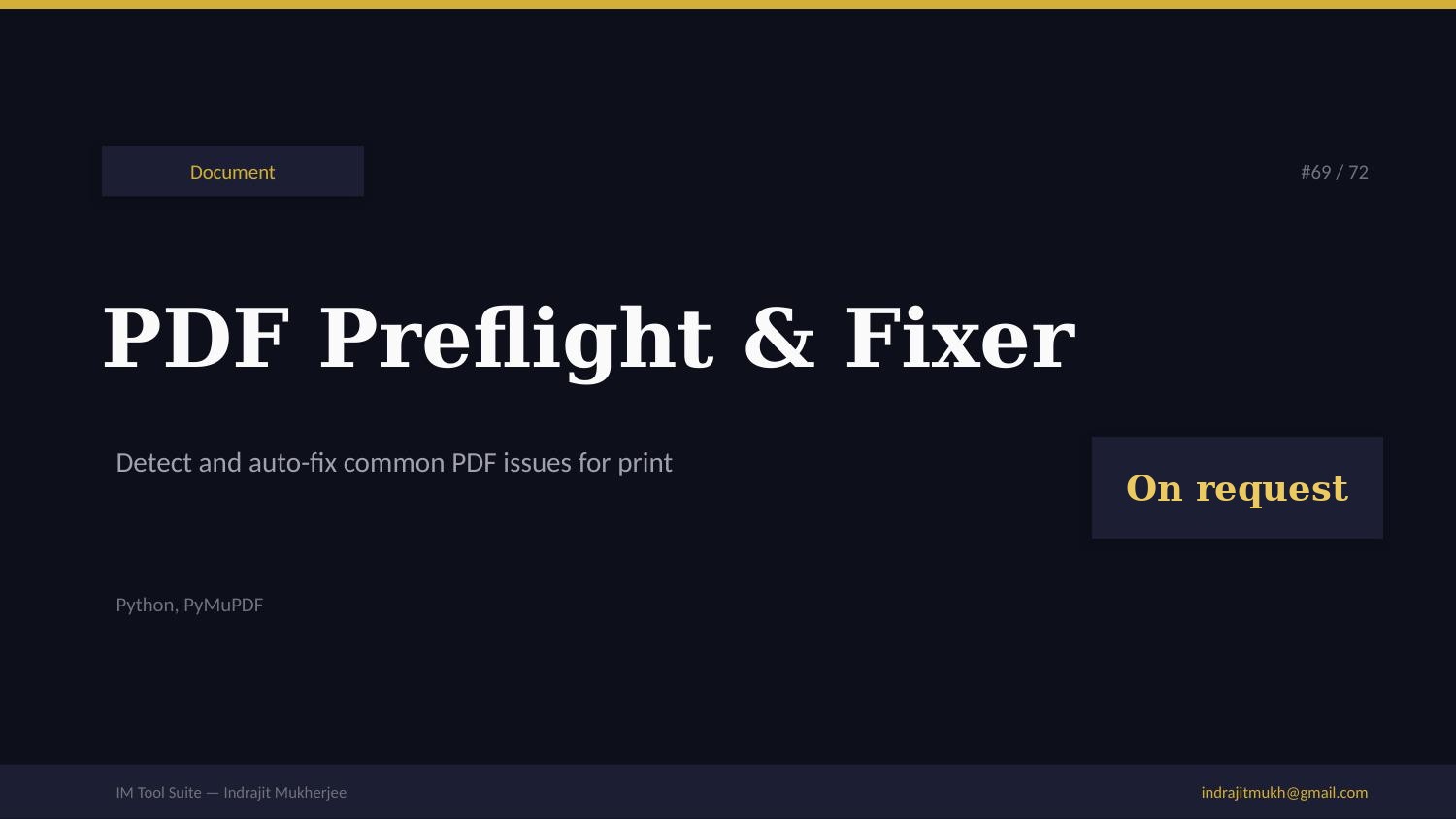 PDF Preflight & Fixer