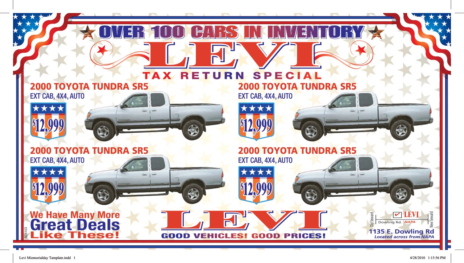 Levi Miemorialday Tamplate — Advertisement by Indrajit Mukherjee
